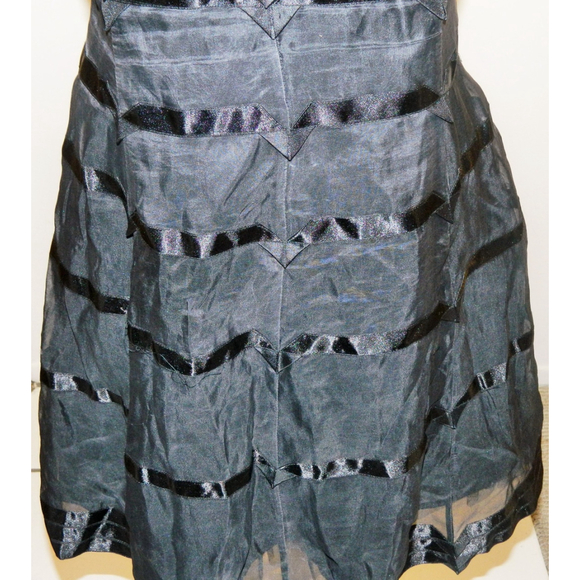 Karen Millen Dress Size 8 Black Strapless Tulle Double Layers‎ Formal Party Mini - Picture 11 of 13